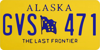 AK license plate GVS471