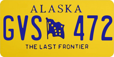 AK license plate GVS472