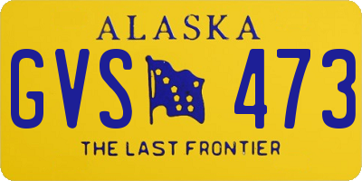 AK license plate GVS473