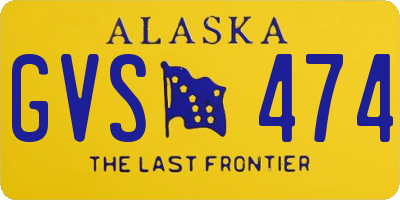 AK license plate GVS474