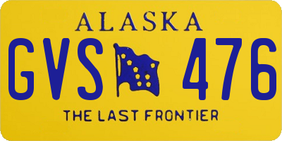 AK license plate GVS476