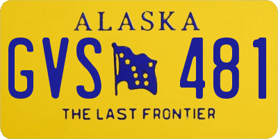 AK license plate GVS481