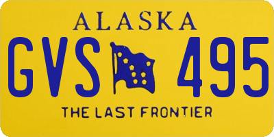 AK license plate GVS495