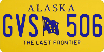 AK license plate GVS506