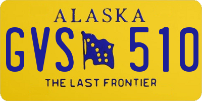 AK license plate GVS510