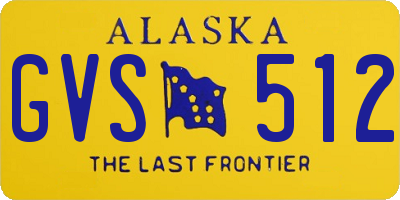 AK license plate GVS512