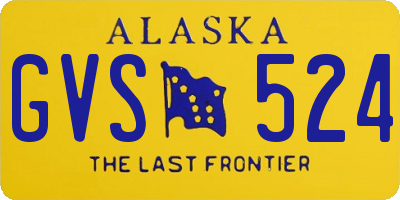AK license plate GVS524