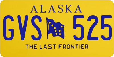 AK license plate GVS525