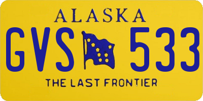 AK license plate GVS533