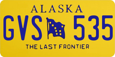 AK license plate GVS535