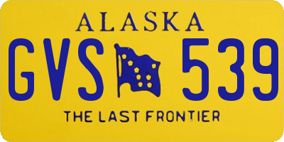 AK license plate GVS539
