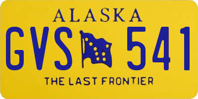AK license plate GVS541