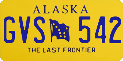 AK license plate GVS542