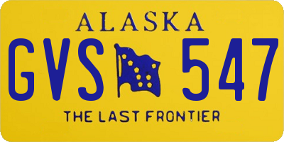 AK license plate GVS547
