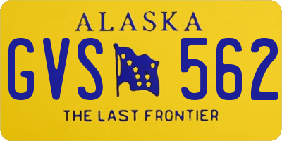 AK license plate GVS562