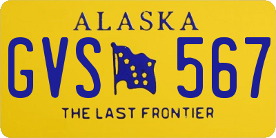 AK license plate GVS567