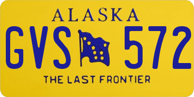 AK license plate GVS572