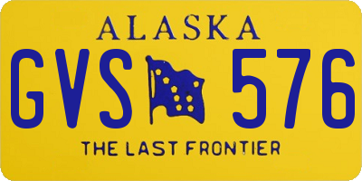 AK license plate GVS576