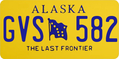 AK license plate GVS582