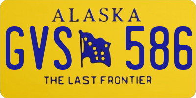 AK license plate GVS586