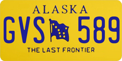 AK license plate GVS589