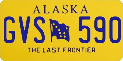 AK license plate GVS590