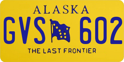 AK license plate GVS602