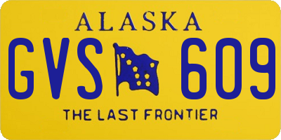 AK license plate GVS609