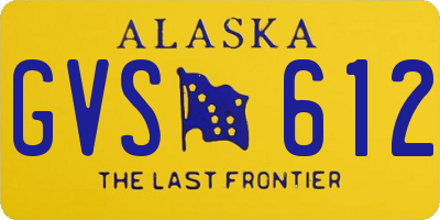 AK license plate GVS612
