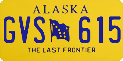 AK license plate GVS615