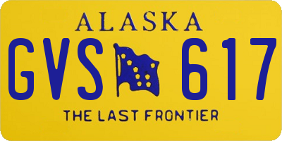 AK license plate GVS617