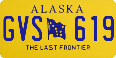 AK license plate GVS619