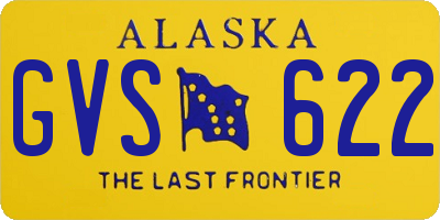 AK license plate GVS622
