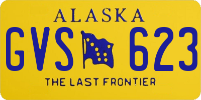 AK license plate GVS623