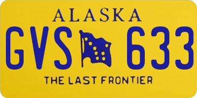 AK license plate GVS633