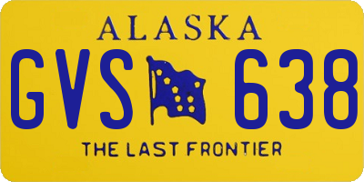 AK license plate GVS638