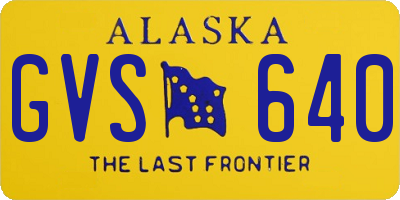 AK license plate GVS640