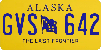 AK license plate GVS642