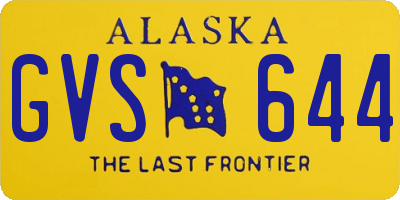 AK license plate GVS644