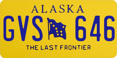 AK license plate GVS646