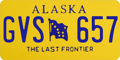 AK license plate GVS657