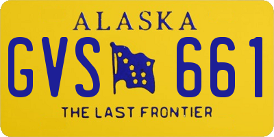 AK license plate GVS661