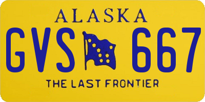 AK license plate GVS667