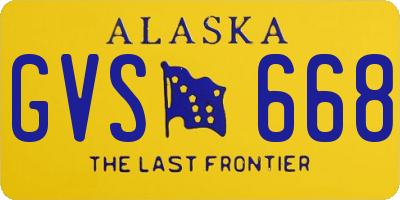 AK license plate GVS668