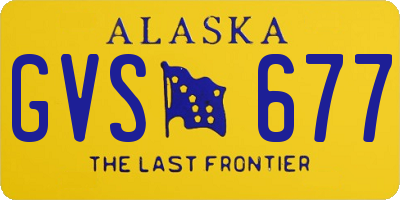 AK license plate GVS677