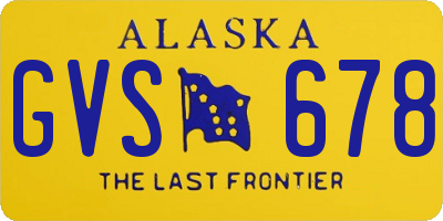 AK license plate GVS678