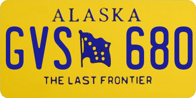 AK license plate GVS680