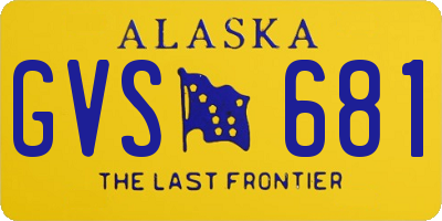 AK license plate GVS681
