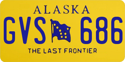 AK license plate GVS686