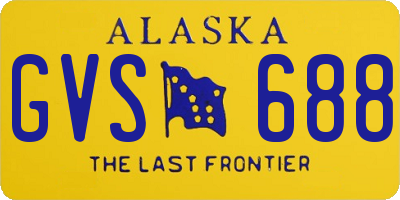 AK license plate GVS688